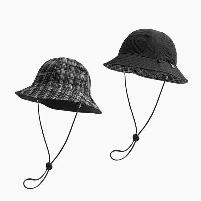 Boonie Hat Plaid Applique