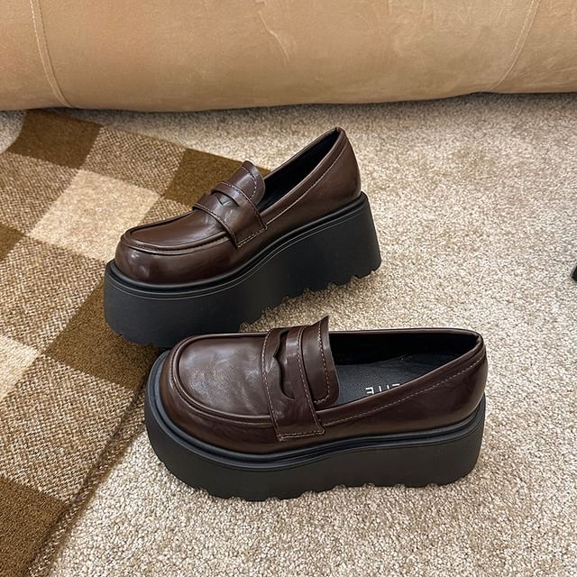 Penny Loafers Plain Platform