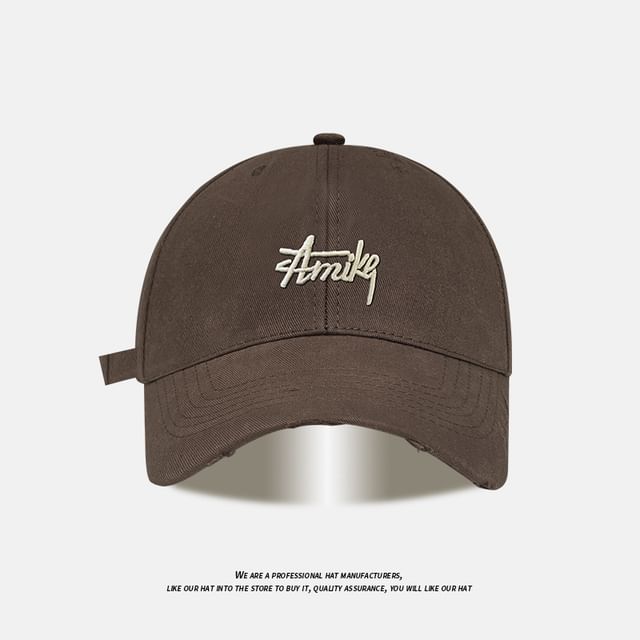 Distressed Embroidered Cap Lettering Baseball