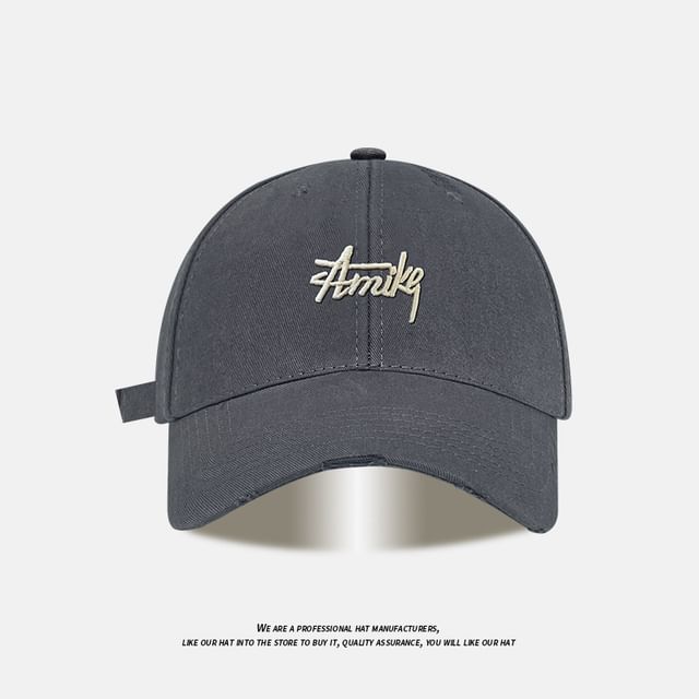 Distressed Embroidered Cap Lettering Baseball