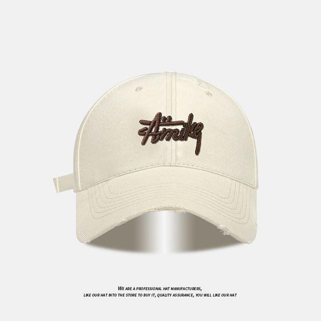Distressed Embroidered Cap Lettering Baseball