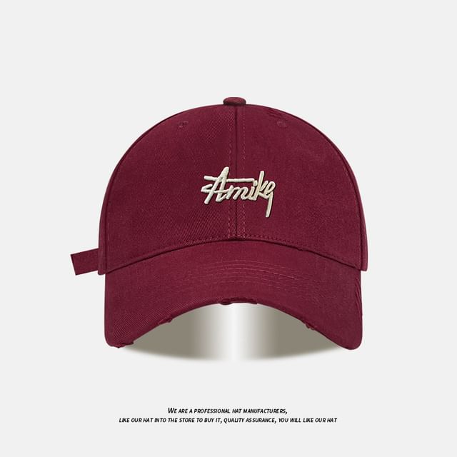 Distressed Embroidered Cap Lettering Baseball