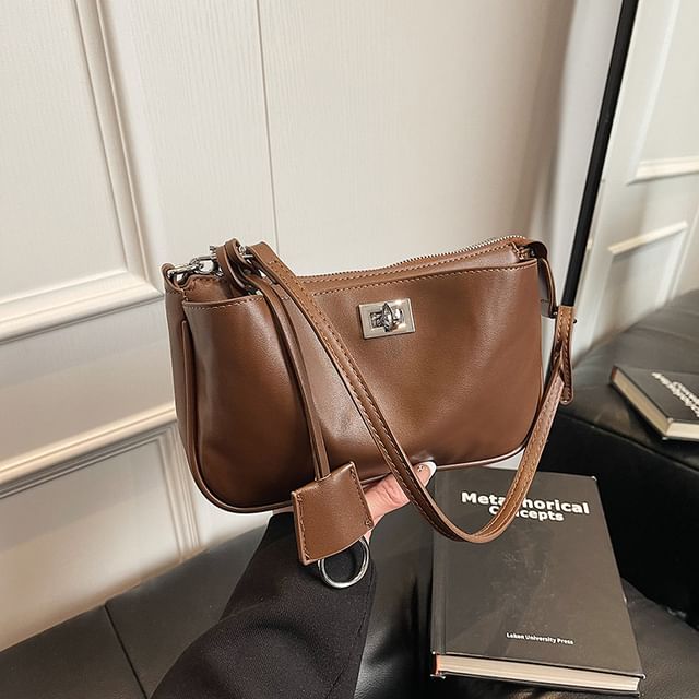 Faux Bag Crossbody Twist Leather Lock