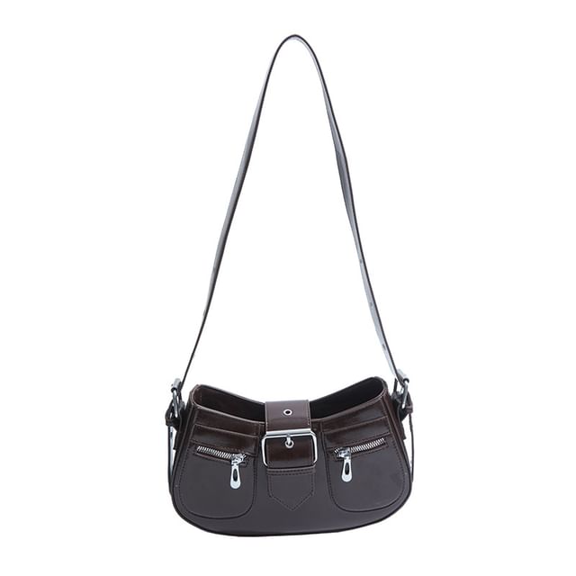 Shoulder Faux Bag Leather Buckled