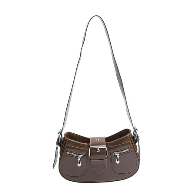 Shoulder Faux Bag Leather Buckled