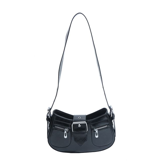 Shoulder Faux Bag Leather Buckled