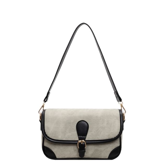Piping Bag Leather Contrast Crossbody Faux