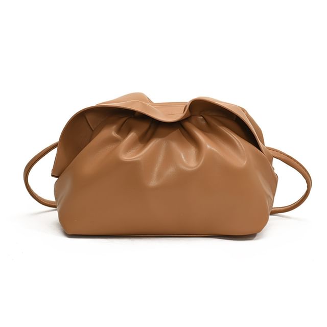 Leather Bag Faux Ruched Crossbody