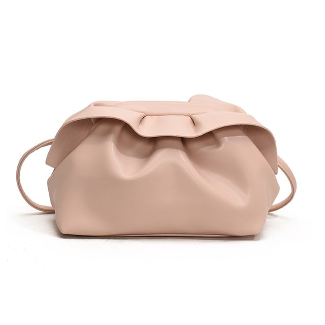 Leather Bag Faux Ruched Crossbody