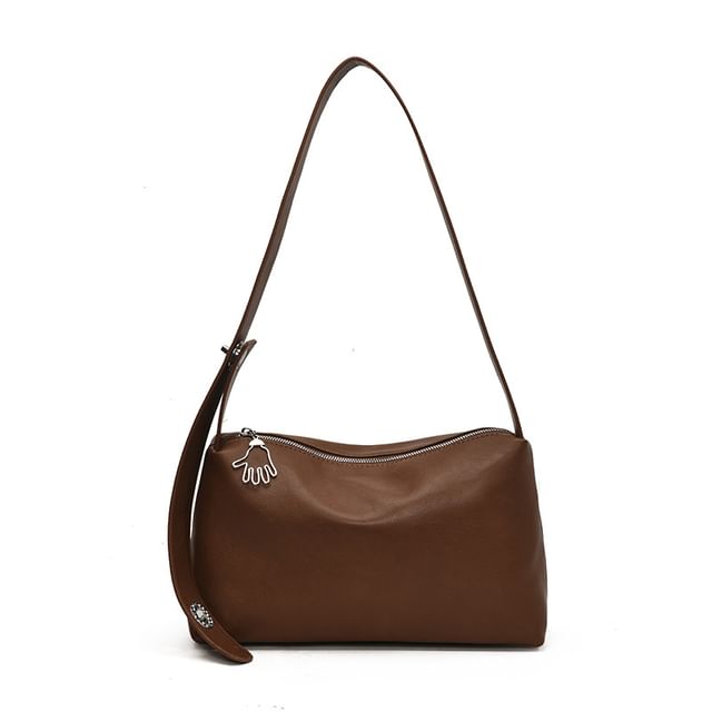 Faux Bag Leather Plain Shoulder