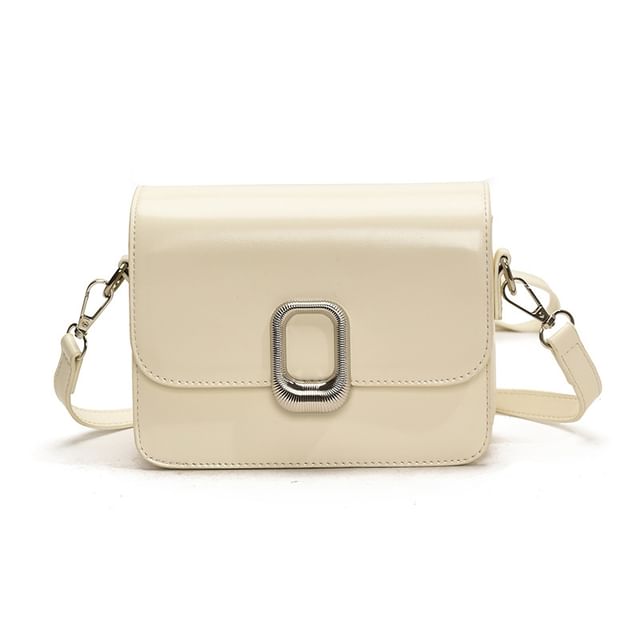 Faux Leather Crossbody Flap Bag