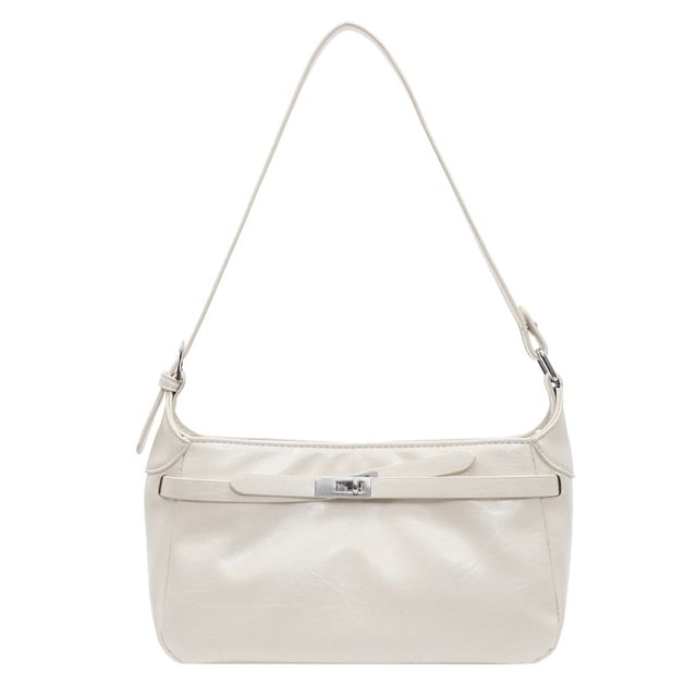 Leather Shoulder Bag Shiny Faux