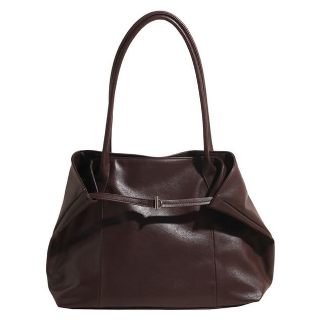 Leather Tote Faux Bag Plain
