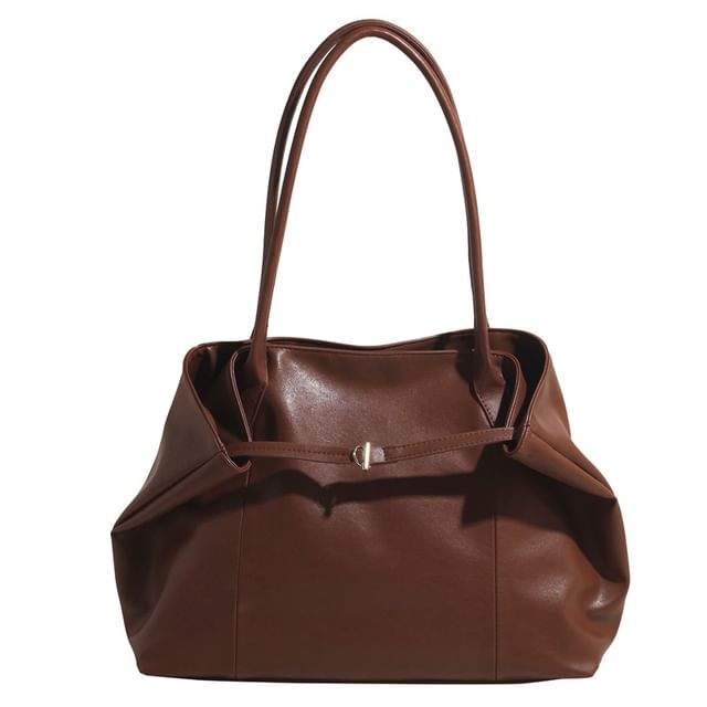Leather Tote Faux Bag Plain