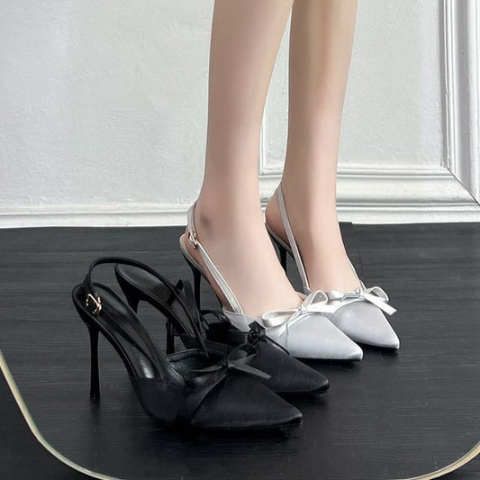 Pumps Stiletto Heel Bow Slingback