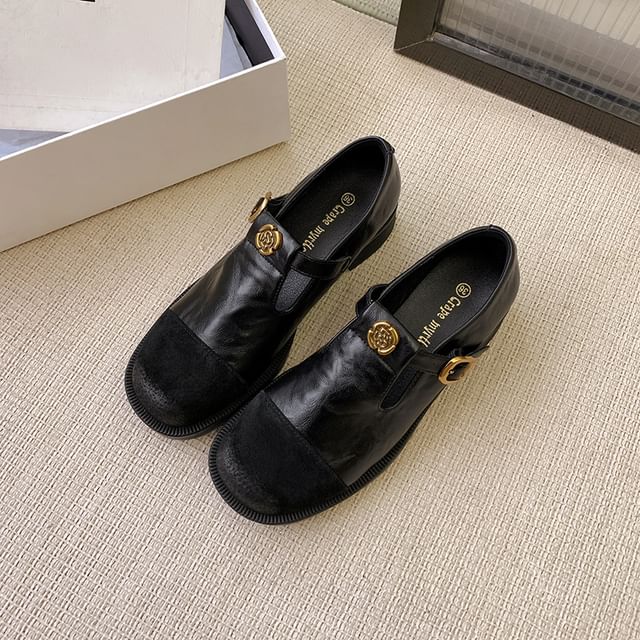 Pumps Block Toe Heel Mary Jane Cap