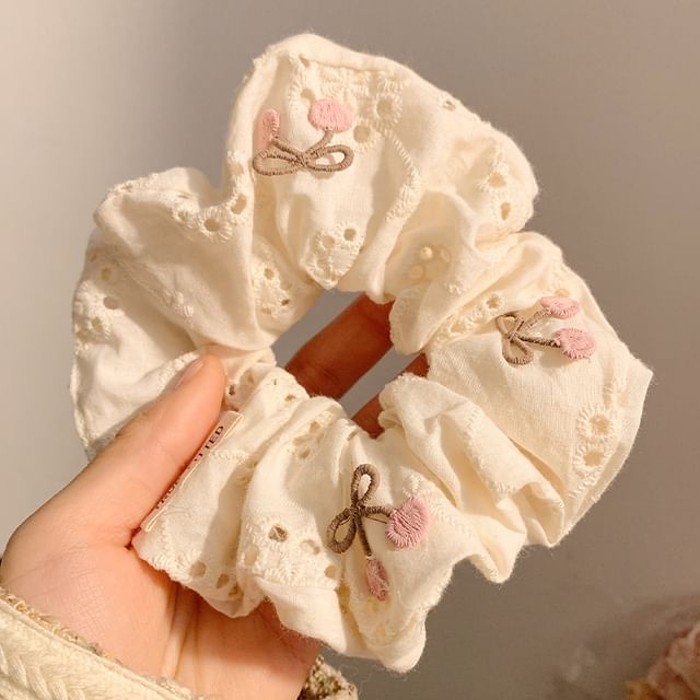 Cherry Applique Designs) Polka (Various Scrunchie / Dot