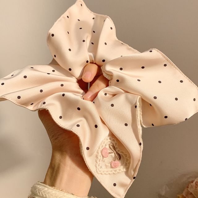 Cherry Applique Designs) Polka (Various Scrunchie / Dot
