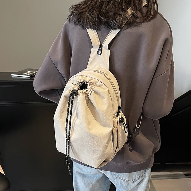 Multi-Pocket Backpack Drawstring