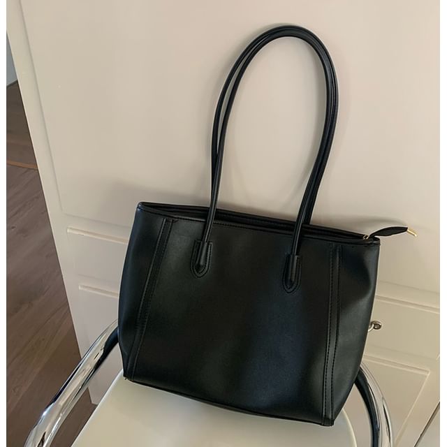 Bag Faux Leather Plain Tote