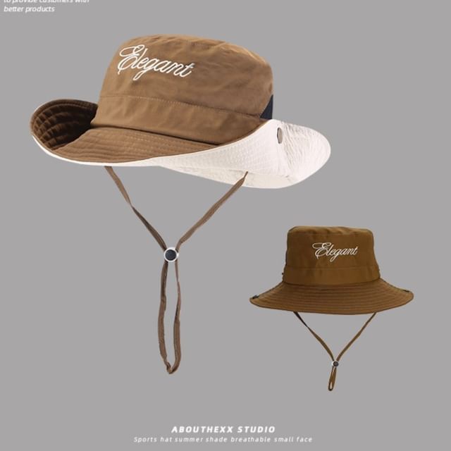 Lettering Hat Embroidered Boonie