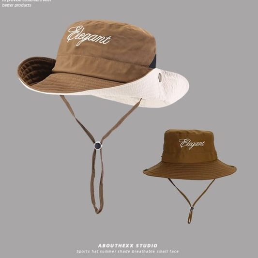 Lettering Hat Embroidered Boonie