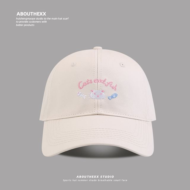 Cartoon Embroidered Baseball Lettering Cap