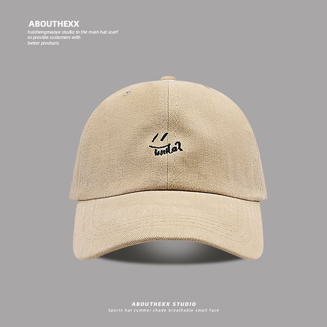 Smiley Cap Baseball Embroidered