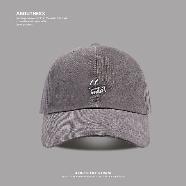 Smiley Cap Baseball Embroidered