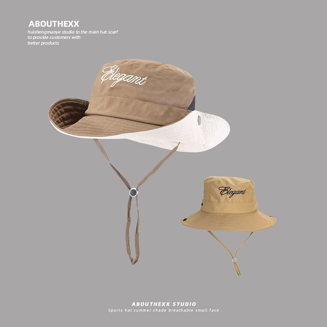 Lettering Hat Embroidered Boonie