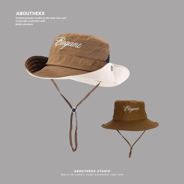 Lettering Hat Embroidered Boonie