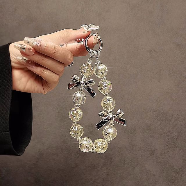 Crystal Phone Strap Faux Bow