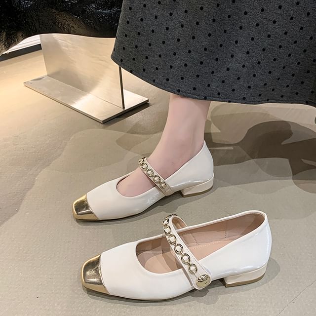 Square Pumps Toe Mary Jane Cap