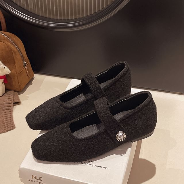 Toe Pumps Hidden Wedge Square Jane Mary