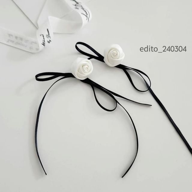 Flower Earring Ribbon Stud