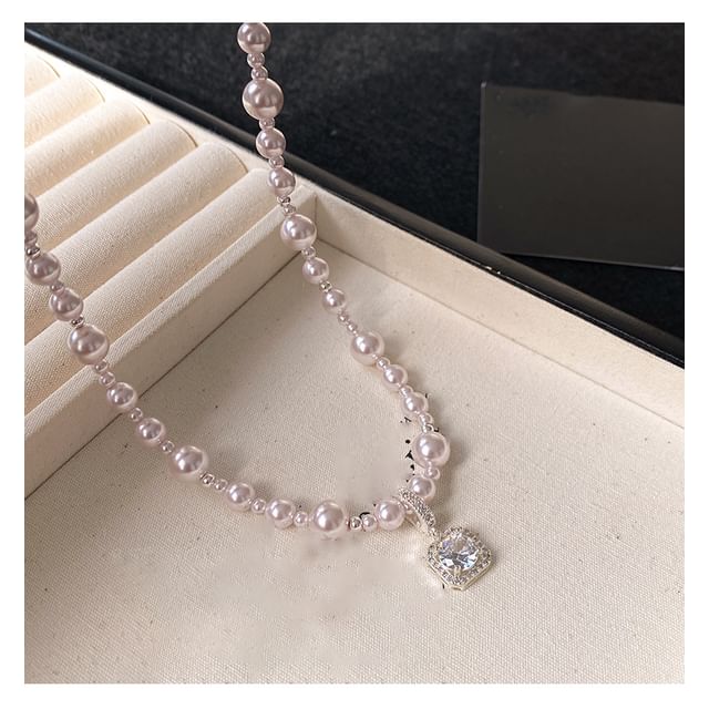 Beaded Rhinestone Necklace