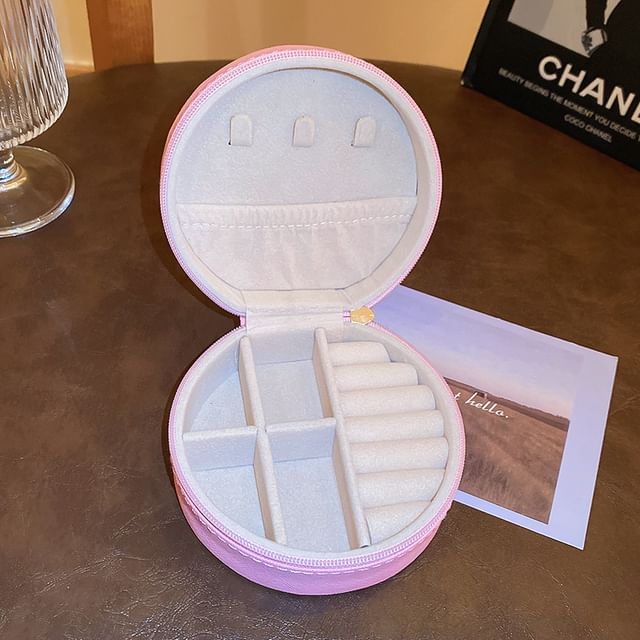 Jewelry Plain Storage Box Round