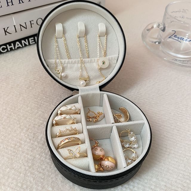 Jewelry Plain Storage Box Round