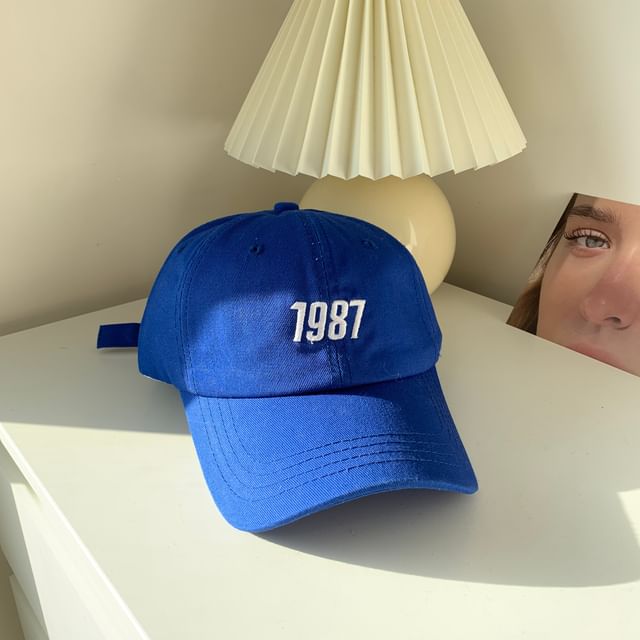 Number Cap Embroidered Baseball