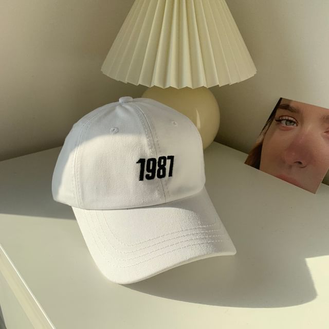 Number Cap Embroidered Baseball