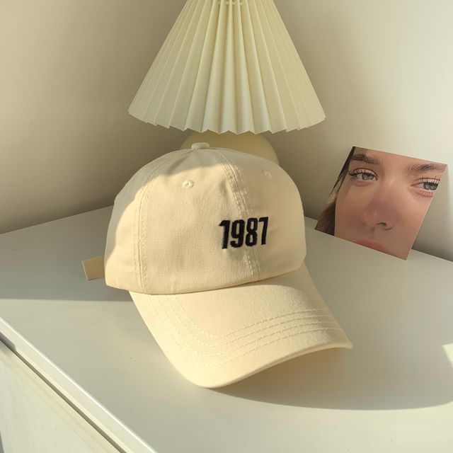 Number Cap Embroidered Baseball