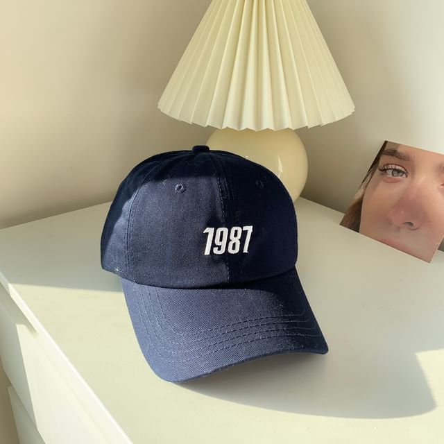 Number Cap Embroidered Baseball