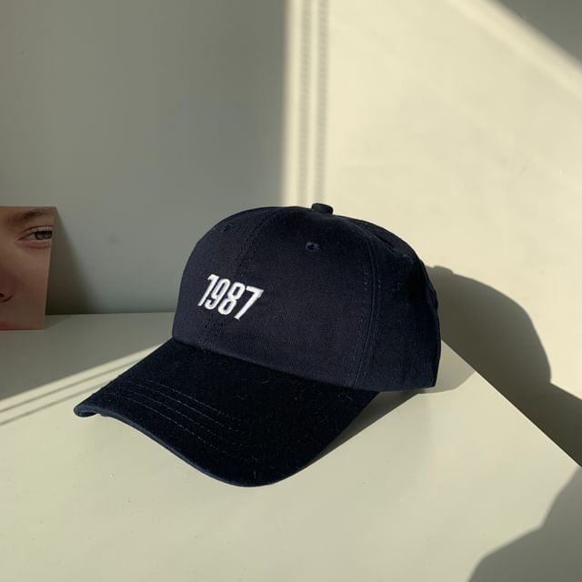 Number Cap Embroidered Baseball