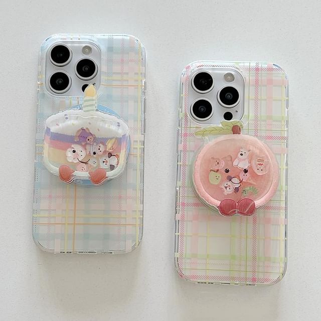 MagSafe) with Magnetic Phone Case Plaid (Compatible