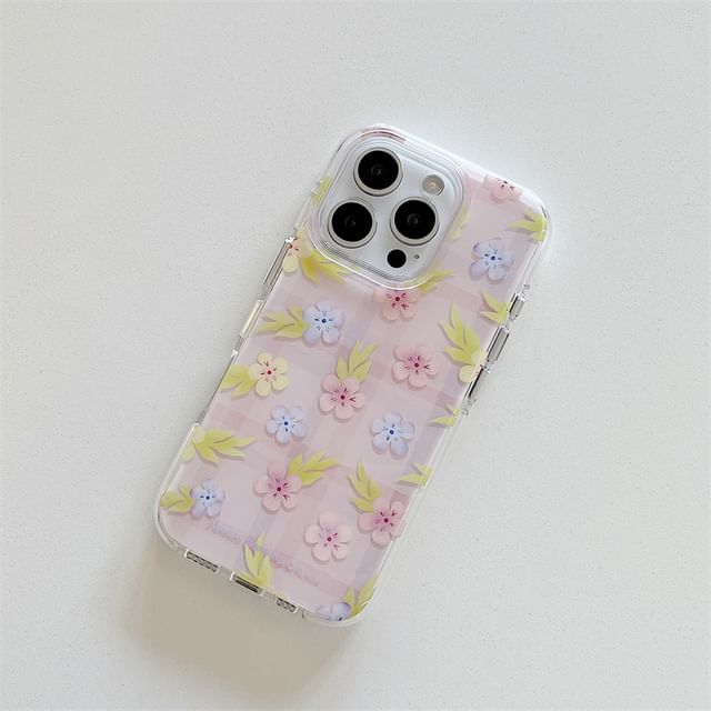 Case Floral / Strap Set Phone