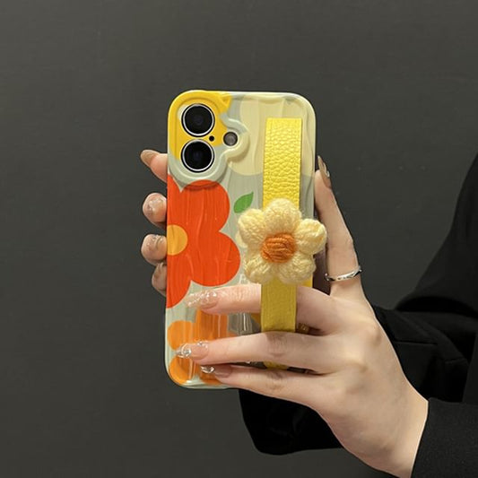 Case with Phone Floral Strap