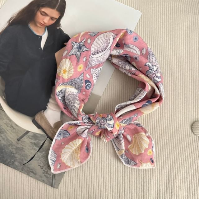 Floral Scarf Square Print