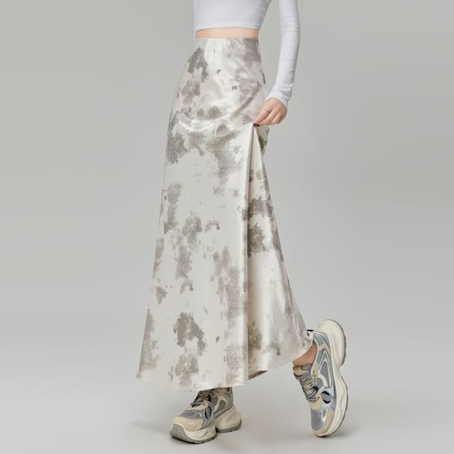 Skirt Rise Maxi Dye High Mermaid Tie