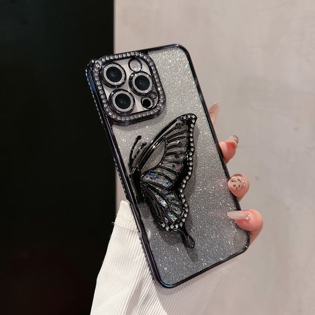 Case Phone Embellished Butterfly Stand