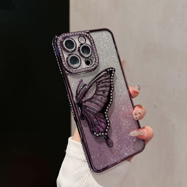 Stand Butterfly Case Embellished Phone